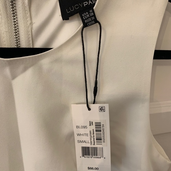 NWT Lucy Paris Bodice Cut Top with Feather Peplum - Picture 5 of 7